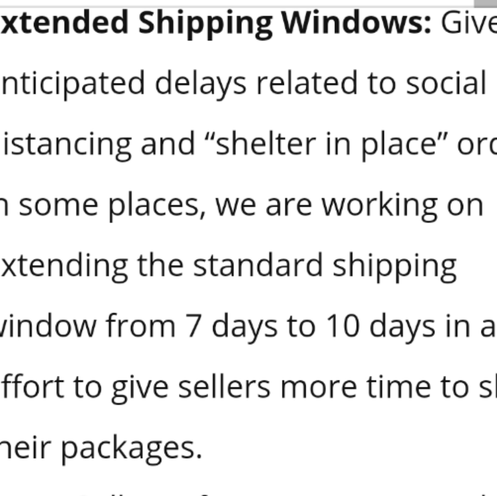 10 day shipping extension.